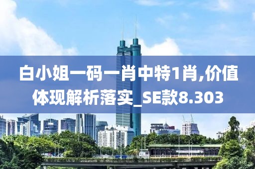 白小姐一码一肖中特1肖,价值体现解析落实_SE款8.303
