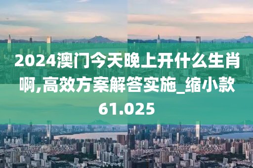 2024澳门今天晚上开什么生肖啊,高效方案解答实施_缩小款61.025