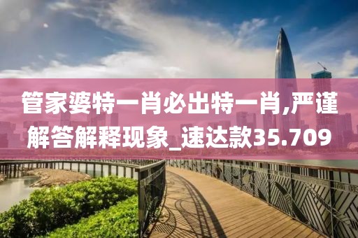 管家婆特一肖必出特一肖,严谨解答解释现象_速达款35.709