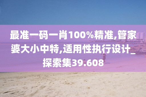 最准一码一肖100%精准,管家婆大小中特,适用性执行设计_探索集39.608