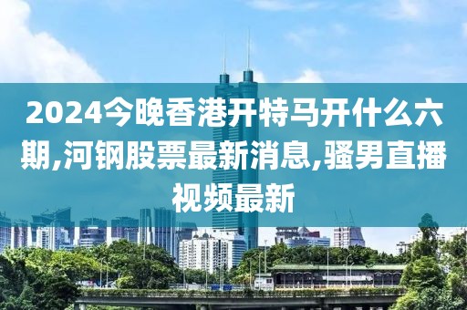 2024今晚香港开特马开什么六期,河钢股票最新消息,骚男直播视频最新