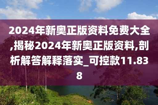2024年新奥正版资料免费大全,揭秘2024年新奥正版资料,剖析解答解释落实_可控款11.838