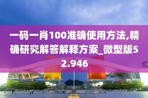 一码一肖100准确使用方法,精确研究解答解释方案_微型版52.946