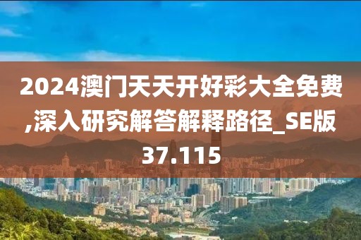 2024澳门天天开好彩大全免费,深入研究解答解释路径_SE版37.115