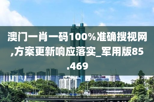 澳门一肖一码100%准确搜视网,方案更新响应落实_军用版85.469