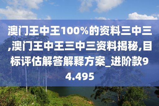 澳门王中王100%的资料三中三,澳门王中王三中三资料揭秘,目标评估解答解释方案_进阶款94.495