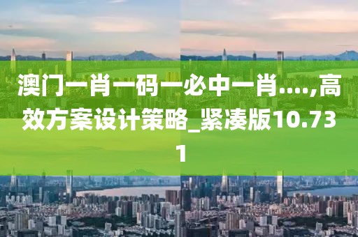 澳门一肖一码一必中一肖....,高效方案设计策略_紧凑版10.731