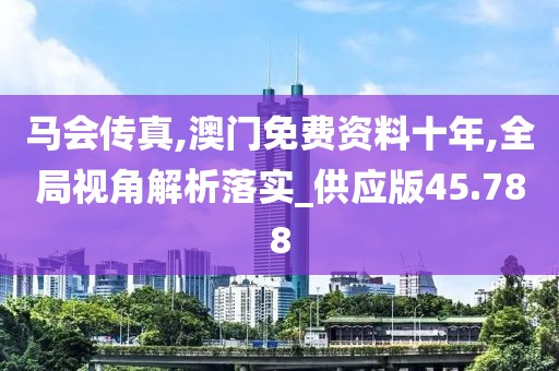 马会传真,澳门免费资料十年,全局视角解析落实_供应版45.788