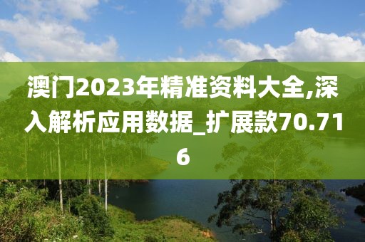 澳门2023年精准资料大全,深入解析应用数据_扩展款70.716