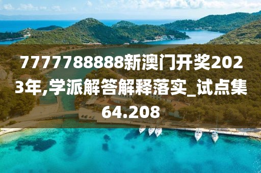 7777788888新澳门开奖2023年,学派解答解释落实_试点集64.208