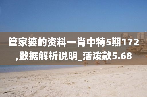管家婆的资料一肖中特5期172,数据解析说明_活泼款5.68
