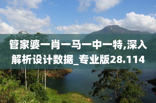 管家婆一肖一马一中一特,深入解析设计数据_专业版28.114