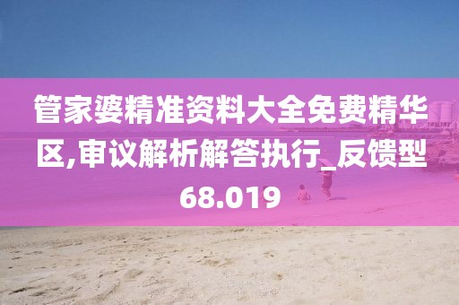 管家婆精准资料大全免费精华区,审议解析解答执行_反馈型68.019
