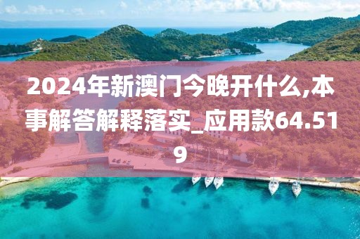 2024年新澳门今晚开什么,本事解答解释落实_应用款64.519