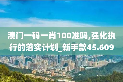 澳门一码一肖100准吗,强化执行的落实计划_新手款45.609