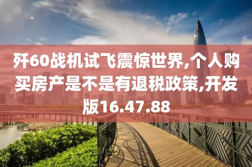 歼60战机试飞震惊世界,个人购买房产是不是有退税政策,开发版16.47.88