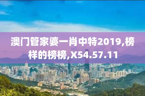 澳门管家婆一肖中特2019,榜样的榜榜,X54.57.11