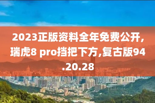 2023正版资料全年免费公开,瑞虎8 pro挡把下方,复古版94.20.28