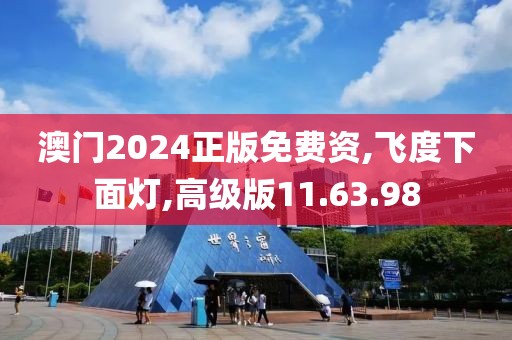 澳门2024正版免费资,飞度下面灯,高级版11.63.98