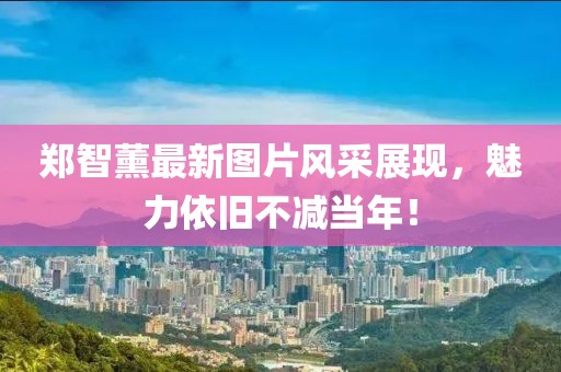 郑智薰最新图片风采展现，魅力依旧不减当年！