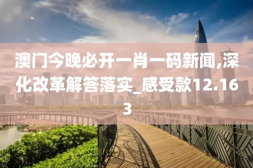 澳门今晚必开一肖一码新闻,深化改革解答落实_感受款12.163