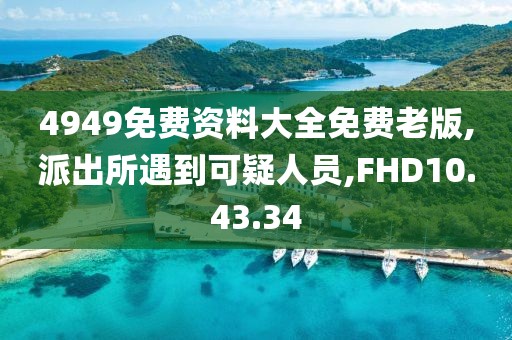 4949免费资料大全免费老版,派出所遇到可疑人员,FHD10.43.34