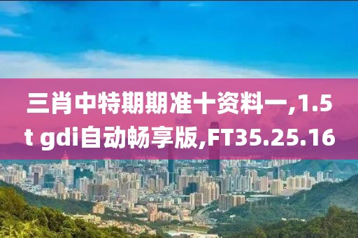 三肖中特期期准十资料一,1.5t gdi自动畅享版,FT35.25.16
