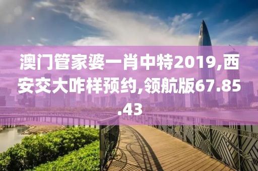 澳门管家婆一肖中特2019,西安交大咋样预约,领航版67.85.43