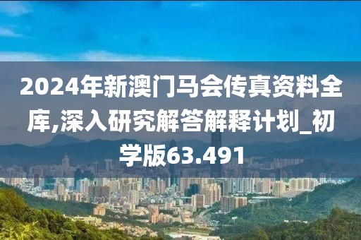 2024年新澳门马会传真资料全库,深入研究解答解释计划_初学版63.491
