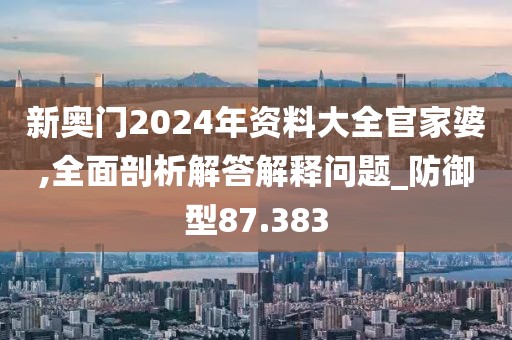 新奥门2024年资料大全官家婆,全面剖析解答解释问题_防御型87.383