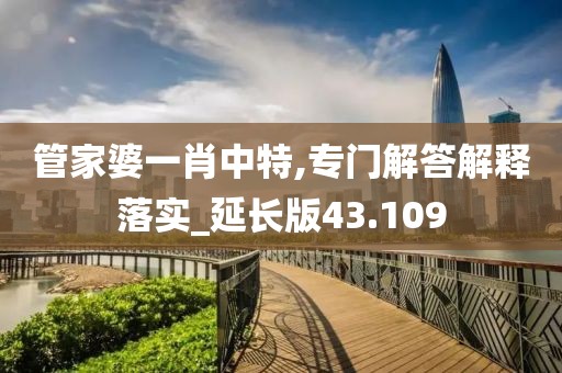 管家婆一肖中特,专门解答解释落实_延长版43.109