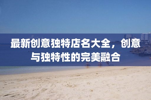 最新创意独特店名大全，创意与独特性的完美融合