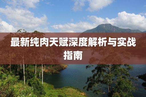 最新纯肉天赋深度解析与实战指南