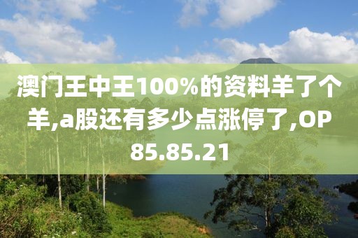 澳门王中王100%的资料羊了个羊,a股还有多少点涨停了,OP85.85.21