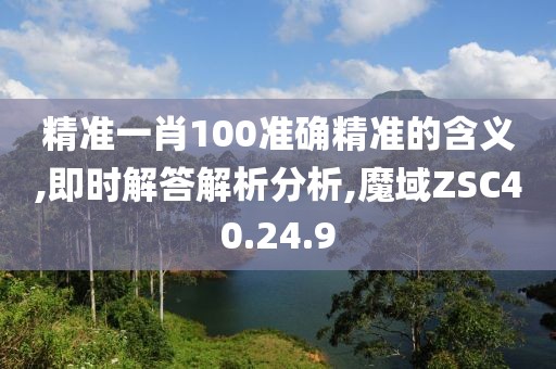 精准一肖100准确精准的含义,即时解答解析分析,魔域ZSC40.24.9