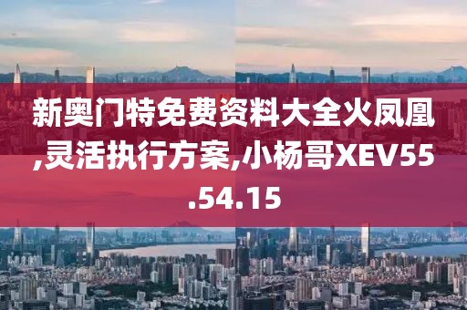 新奥门特免费资料大全火凤凰,灵活执行方案,小杨哥XEV55.54.15
