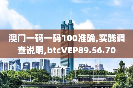 澳门一码一码100准确,实践调查说明,btcVEP89.56.70