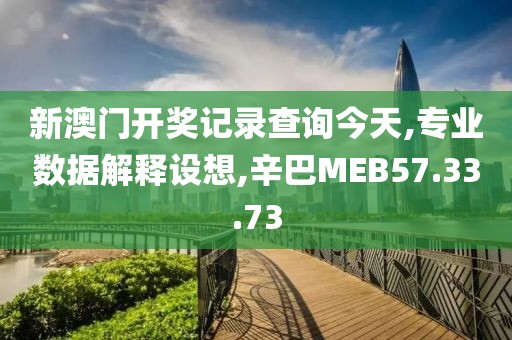 新澳门开奖记录查询今天,专业数据解释设想,辛巴MEB57.33.73
