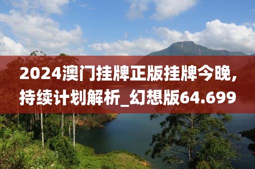 2024澳门挂牌正版挂牌今晚,持续计划解析_幻想版64.699