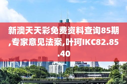 新澳天天彩免费资料查询85期,专家意见法案,叶珂IKC82.85.40