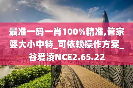 最准一码一肖100%精准,管家婆大小中特_可依赖操作方案_谷爱凌NCE2.65.22