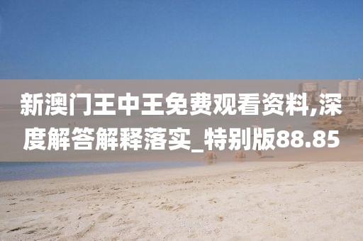 新澳门王中王免费观看资料,深度解答解释落实_特别版88.85