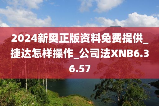 2024新奥正版资料免费提供_捷达怎样操作_公司法XNB6.36.57