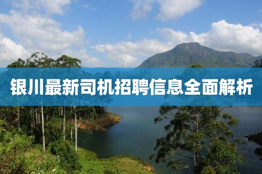 银川最新司机招聘信息全面解析