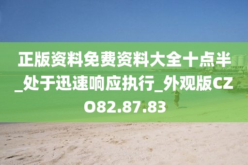 正版资料免费资料大全十点半_处于迅速响应执行_外观版CZO82.87.83
