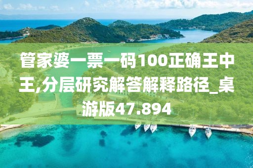 管家婆一票一码100正确王中王,分层研究解答解释路径_桌游版47.894