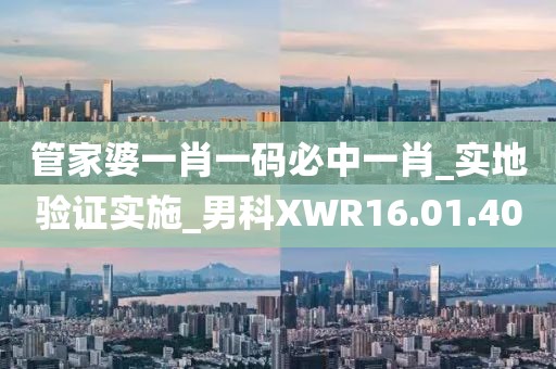 管家婆一肖一码必中一肖_实地验证实施_男科XWR16.01.40