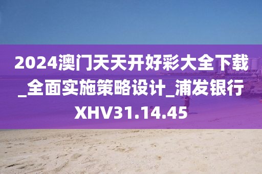 2024澳门天天开好彩大全下载_全面实施策略设计_浦发银行XHV31.14.45