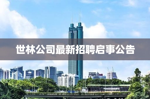 世林公司最新招聘启事公告