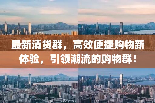 最新清货群，高效便捷购物新体验，引领潮流的购物群！